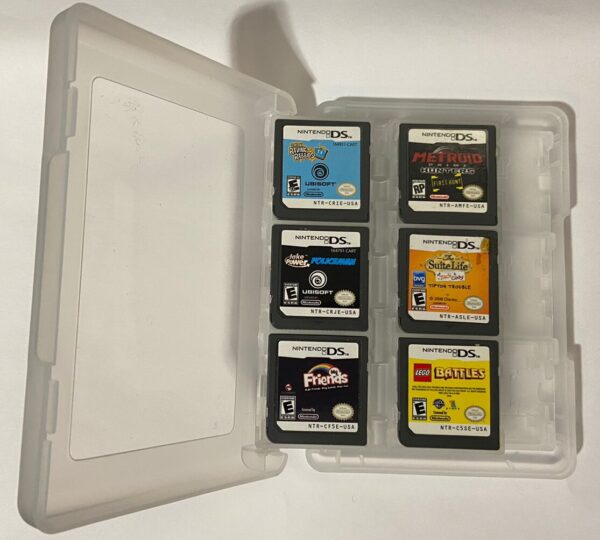 Nintendo DS of 6 GAME CARTs LOT #3- Metroid,Rabbids,Policeman,Suite Life,My Friends, Lego Battles